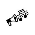 Black solid icon for Tone, sound and voice Royalty Free Stock Photo