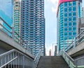 Toned image of modern office buildings in central Hong Kong Royalty Free Stock Photo