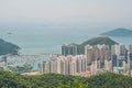 Toned image of modern office buildings in central Hong Kong Royalty Free Stock Photo