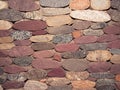 Toned image of a wall made of natural stone