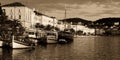 Toned Losinj port Royalty Free Stock Photo