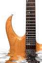 Toned maple electric guitar Royalty Free Stock Photo