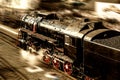 Old steam locomotive. Royalty Free Stock Photo