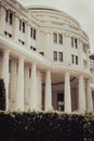 Toned photo close-up view outside of government building in Hanoi, Vietnam