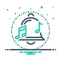 Mix icon for Tones, melody and crotchets Royalty Free Stock Photo