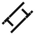 Tonfa icon, simple style