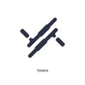 tonfa icon on white background. Simple element illustration from asian concept