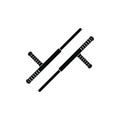 Tonfa weapon black simple icon