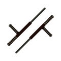 Tonfa weapon flat icon