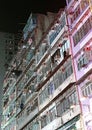 Tong Lau, Old residential Buildings in Kowloon Royalty Free Stock Photo