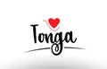 Tonga country text typography logo icon design