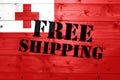 Tonga flag, Free Shipping on wooden transport box with flag