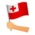 Tonga flag in hand Royalty Free Stock Photo