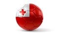 Tonga - national flag on soccer ball