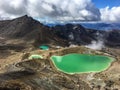 Emerald Lakes in Tongariro National Park, North Island, New Zealand Royalty Free Stock Photo