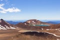 Tongariro alpine track. Blue lake. Valley of Three Volcanoes. North Island. New Zealand Royalty Free Stock Photo