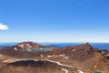 Tongariro National Park. Blue lake. Valley of Three Volcanoes. North Island. New Zealand Royalty Free Stock Photo