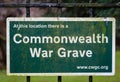 Commonwealth War Grave sign at Tongland cemetery, Galloway, Scotland