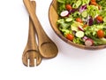 Tongs paired with salad bowl