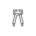 Tongs pliers, pincers line icon