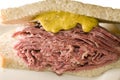 Tongue and corned beef sandwich Royalty Free Stock Photo