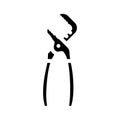 tongue groove pliers glyph icon vector illustration Royalty Free Stock Photo