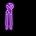 tongue groove pliers neon glow icon illustration Royalty Free Stock Photo