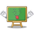 Tongue out chalk board character cartoon Royalty Free Stock Photo