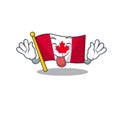 Tongue out flag canadian with in the character