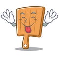 Tongue out kitchen board character cartoon Royalty Free Stock Photo