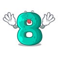 Tongue out number eight volume logo the mascot