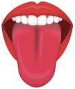 TongueÃ¢â¬â¢s health sign vector illustration Strawberry Tongue