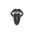 tongue vector icon of human senses illustration Royalty Free Stock Photo