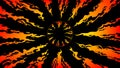 Tongues of fire directed to the center on a black background. Comic fantasy fire flame backgrounds.