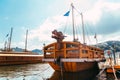 Yi Sun-sin turtle ship at Tongyeong port in Korea