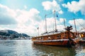 Yi Sun-sin turtle ship at Tongyeong port in Korea