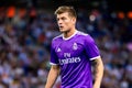 Toni Kroos plays at the La Liga match between RCD Espanyol and Real Madrid CF