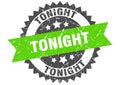 Tonight stamp. tonight grunge round sign. Royalty Free Stock Photo