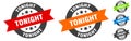 tonight stamp. tonight round ribbon sticker. tag Royalty Free Stock Photo