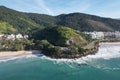 Toninhas and Praia Grande, at Ubatuba, drone view Royalty Free Stock Photo