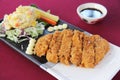 Tonkatsu Pork cutlet set , japanese food Royalty Free Stock Photo