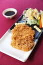 Tonkatsu Pork cutlet set , japanese food Royalty Free Stock Photo