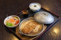 Tonkatsu with rice and egg