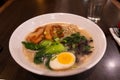 Tonkotsu ramen with soft Pork Belly ,boiled egg and baby bok choy