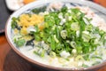 Tonkotsu udon with fried tempura