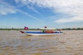 Tonlebati Tourism Boat with Cambodia Flag