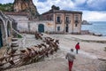 Tonnara at Scopello with ancient anchors, Sicily, Italy