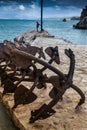 Tonnara at Scopello with ancient anchors, Sicily, Italy