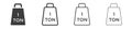 Tonne icon vector set on white background Royalty Free Stock Photo
