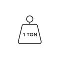 Tonne icon vector set on white background Royalty Free Stock Photo